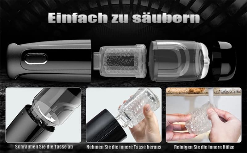 Hands Free Automatic Male Masturbator with 10 Telescopic Vibration Pocket Pussy Sex Machine with Suction Base