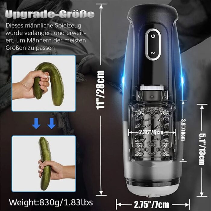 Hands Free Automatic Male Masturbator with 10 Telescopic Vibration Pocket Pussy Sex Machine with Suction Base