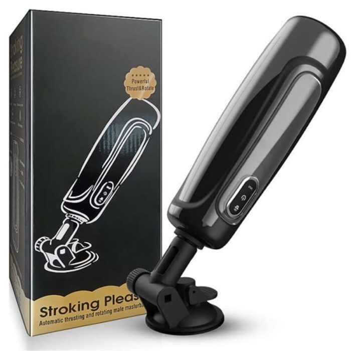 Hands Free Automatic Male Masturbator with 10 Telescopic Vibration Pocket Pussy Sex Machine with Suction Base