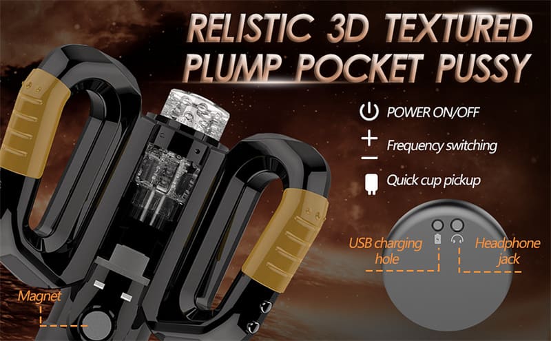 LVMAOR Hercules Full Automatic Male Masturbator with 10 Thrusting Rotating Modes 360-degree Rotation Male Stroker
