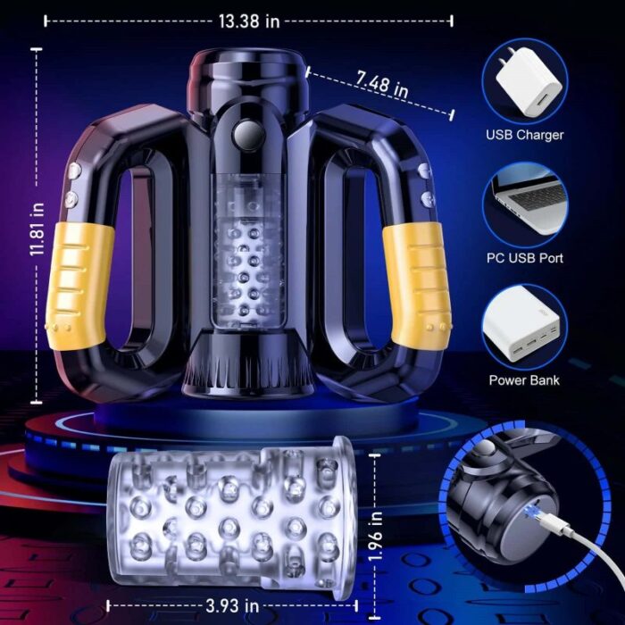 LVMAOR Hercules Full Automatic Male Masturbator with 10 Thrusting Rotating Modes 360-degree Rotation Male Stroker