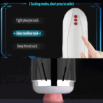 Lovesvibe 10 Sucking Vibrations Male Masturbator Sex Toys for Men with Realistic 3D Texture Tongue Licking Male Stroker