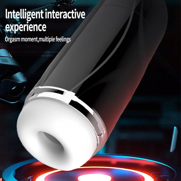 Lovesvibe 10 Sucking Vibrations Male Masturbator Sex Toys for Men with Realistic 3D Texture Tongue Licking Male Stroker