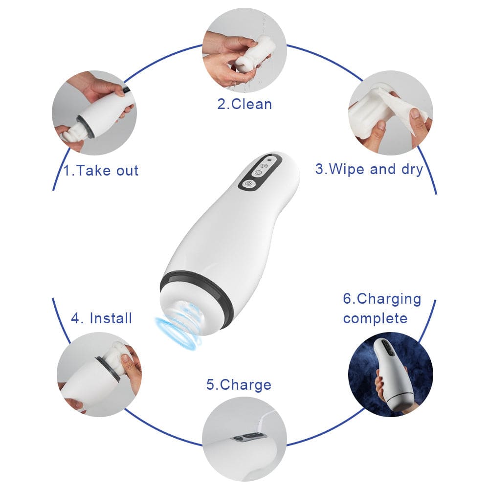 Lovesvibe 10 Vibration 3 Sucking Automatic Male Masturbator with Heating Function One-Click Climax Men Sex Toy Machine