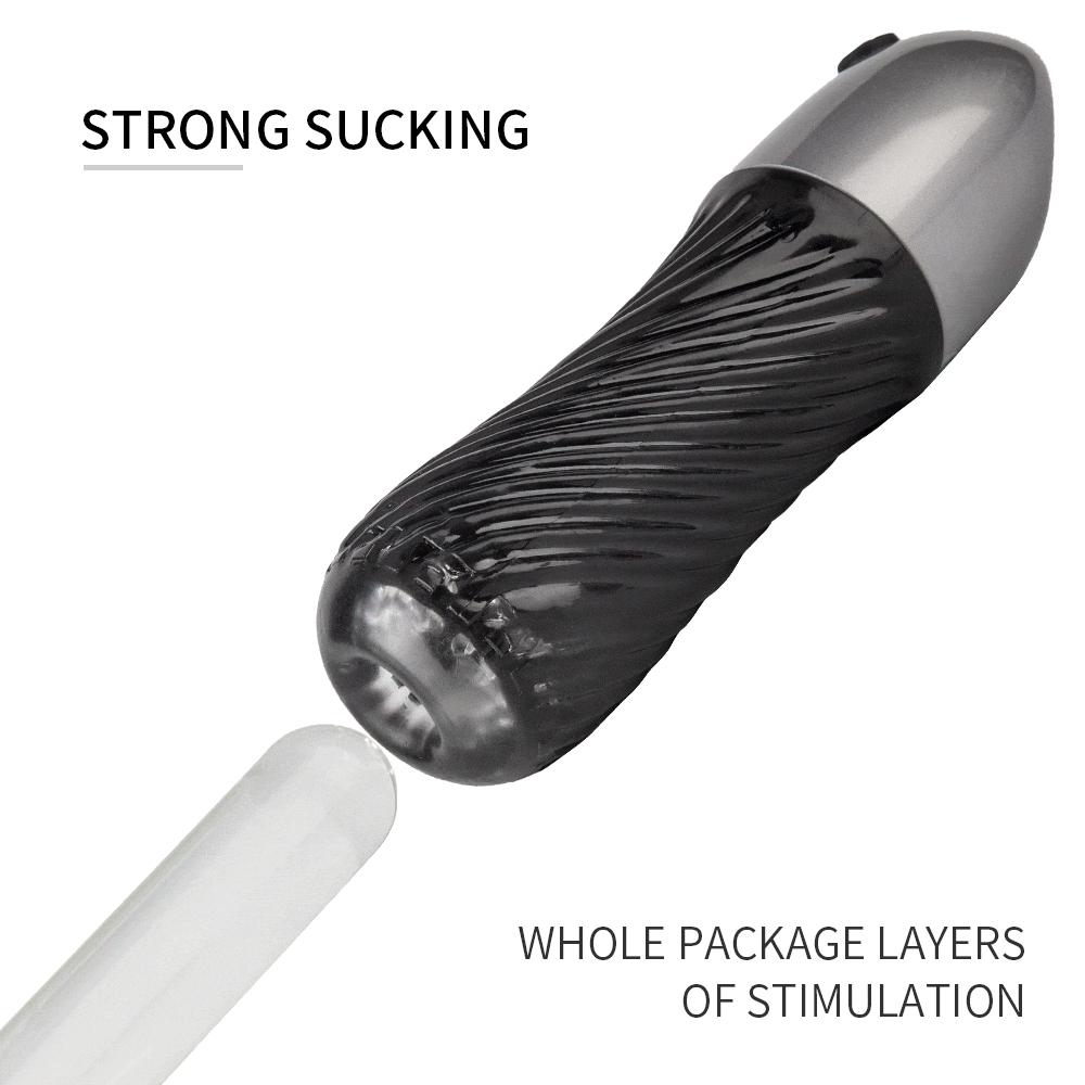 Lovesvibe 10 Vibration Sucking Modes Male Masturbator with 3D Textured Touch Spiral Adult Male Pussy Sex Toys