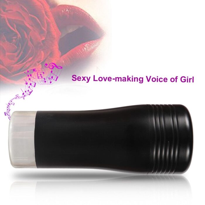 Lovesvibe 10 Vibrations Male Masturbator Pocket Pussy with Real Girl Sexy Voice 3D Textured Blowjob Sex Toy
