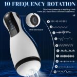 Lovesvibe 3 in 1 Male Masturbators Cup with 10 Vibration 3 Sucking 3D Realistic Textured One-Click Climax Adult Sex Toys