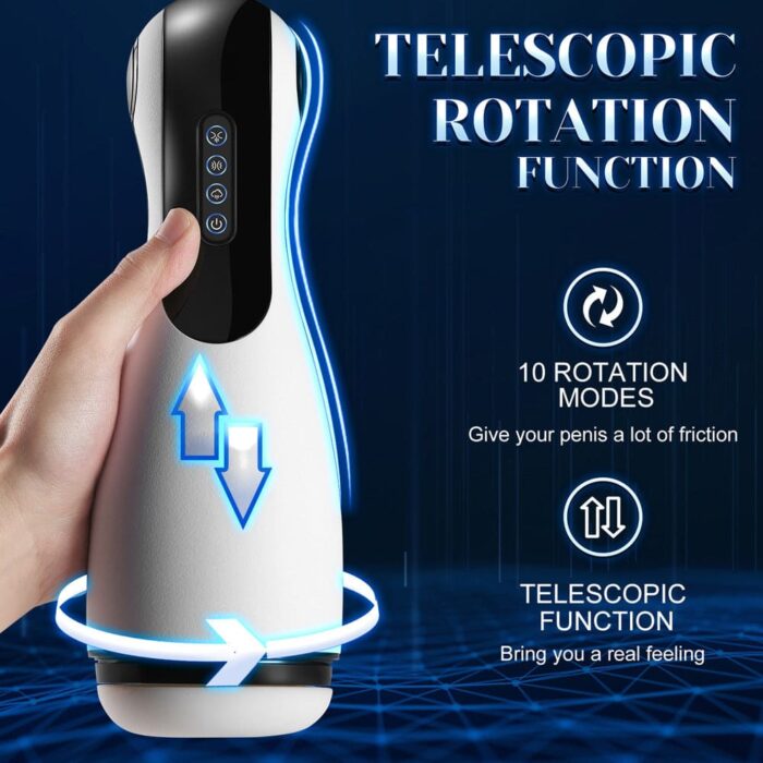 Lovesvibe 3 in 1 Male Masturbators Cup with 10 Vibration 3 Sucking 3D Realistic Textured One-Click Climax Adult Sex Toys
