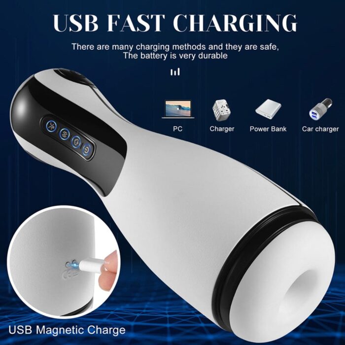 Lovesvibe 3 in 1 Male Masturbators Cup with 10 Vibration 3 Sucking 3D Realistic Textured One-Click Climax Adult Sex Toys