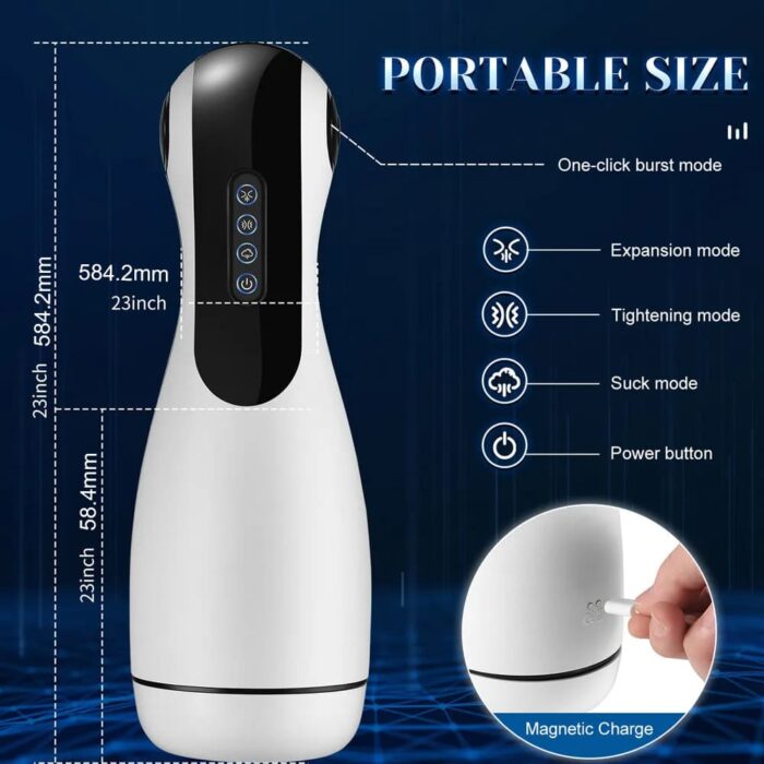 Lovesvibe 3 in 1 Male Masturbators Cup with 10 Vibration 3 Sucking 3D Realistic Textured One-Click Climax Adult Sex Toys