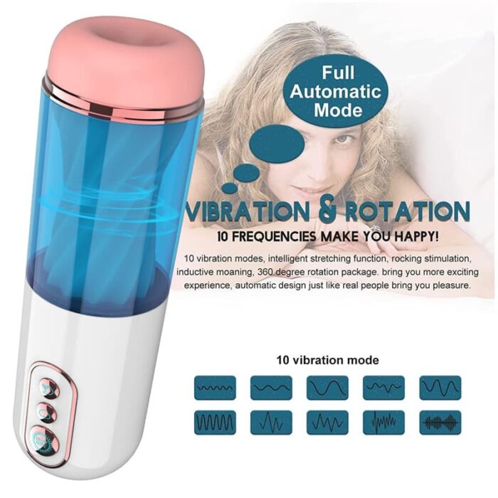 Lovesvibe 7 Vibration & Sucking Electric Male Masturbator Soft TPE Channel Voice Penis Pump Pocket Pussy Male Sex Toys