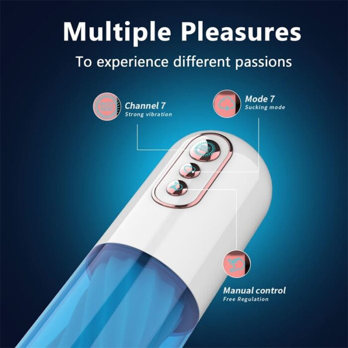 Lovesvibe 7 Vibration & Sucking Electric Male Masturbator Soft TPE Channel Voice Penis Pump Pocket Pussy Male Sex Toys