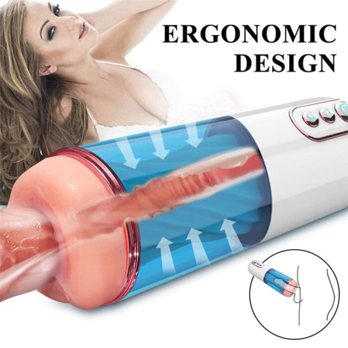 Lovesvibe 7 Vibration & Sucking Electric Male Masturbator Soft TPE Channel Voice Penis Pump Pocket Pussy Male Sex Toys