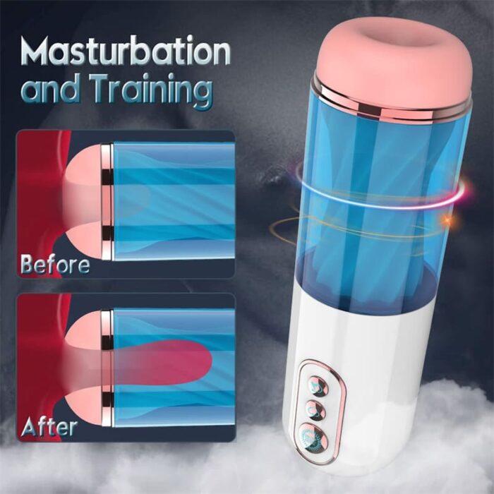 Lovesvibe 7 Vibration & Sucking Electric Male Masturbator Soft TPE Channel Voice Penis Pump Pocket Pussy Male Sex Toys