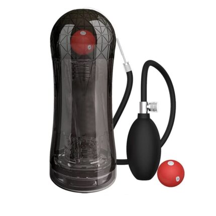 Lovesvibe Air Pressure Automatic Male Masturbator with 10 Vibration Sucking Modes Soft TPE Vacuum Channel Mens Sex Toys