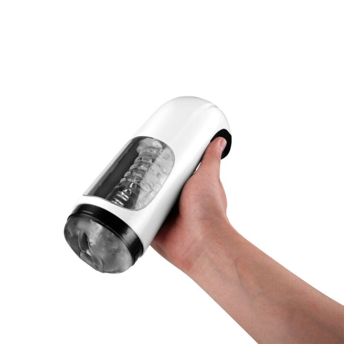 Lovesvibe Automatic 360° Wrapped Deep Throat Masturbator Sex Toys for Men with 7 Vibration Sucking Voice Electric Stroker