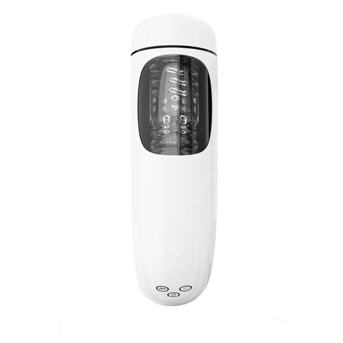 Lovesvibe Automatic 360° Wrapped Deep Throat Masturbator Sex Toys for Men with 7 Vibration Sucking Voice Electric Stroker