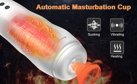 Lovesvibe Automatic Male Masturbators with 10 Vibration & 3 Suction 3D Realistic Vagina Heating Voice Pocket Pussy Male Stroker