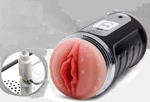 Lovesvibe Double Channel Automatic Male Masturbator with 6 Vibration & Sucking Modes Pocket Pussy 3D Male Stroker