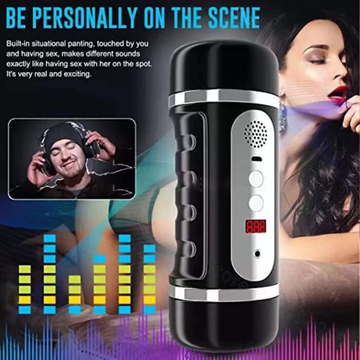 Lovesvibe Double Channel Automatic Male Masturbator with 6 Vibration & Sucking Modes Pocket Pussy 3D Male Stroker