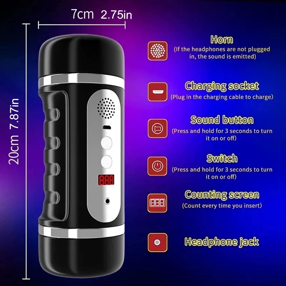Lovesvibe Double Channel Automatic Male Masturbator with 6 Vibration & Sucking Modes Pocket Pussy 3D Male Stroker-6 Lovesvibe Double Channel Automatic Male Masturbator with 6 Vibration & Sucking Modes Pocket Pussy 3D Male Stroker