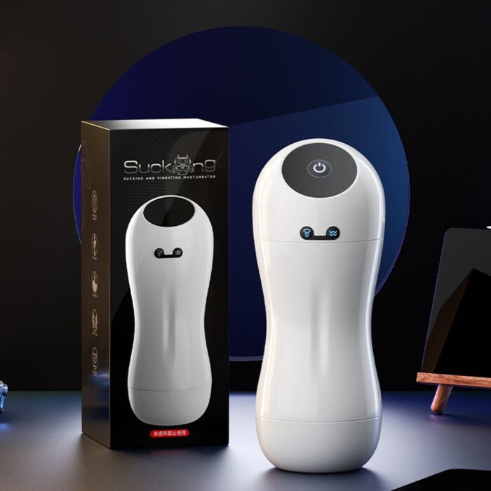 Lovesvibe Electric Male Masturbator Cup Mens Sex Toys with 12 Vibrating 3 Sucking Modes Soft TPE Channel Mens Sex Toys