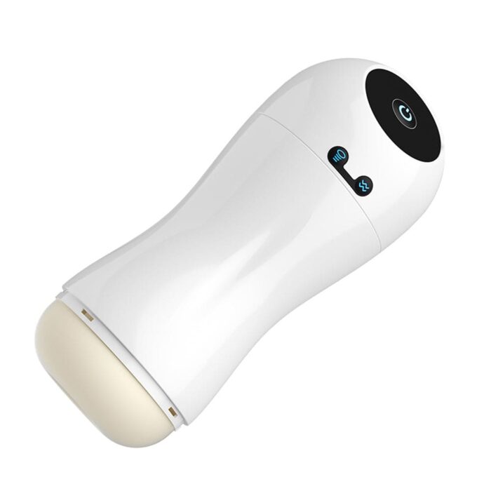 Lovesvibe Electric Male Masturbator Cup Mens Sex Toys with 12 Vibrating 3 Sucking Modes Soft TPE Channel Mens Sex Toys