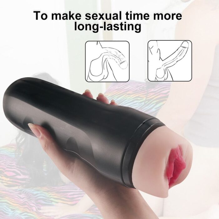 Lovesvibe Flashlight Male Masturbator Pocket Pussy with Realistic 3D Texture Manual Blowjob Sex Toy