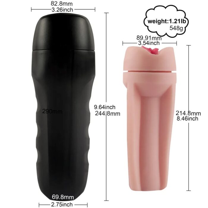 Lovesvibe Flashlight Male Masturbator Pocket Pussy with Realistic 3D Texture Manual Blowjob Sex Toy