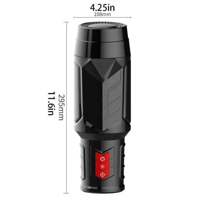 Lovesvibe Fully Automatic Male Masturbator with 10 Thrusting 10 Speeds & 3 Massage Rings Blowjob Male Stroker