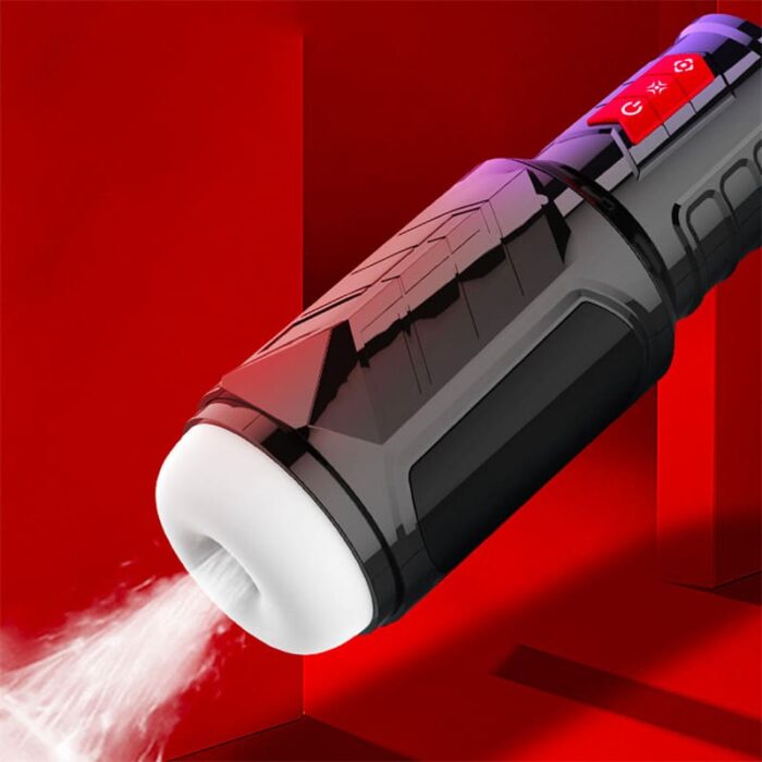 Lovesvibe Fully Automatic Male Masturbator with 10 Thrusting 10 Speeds & 3 Massage Rings Blowjob Male Stroker