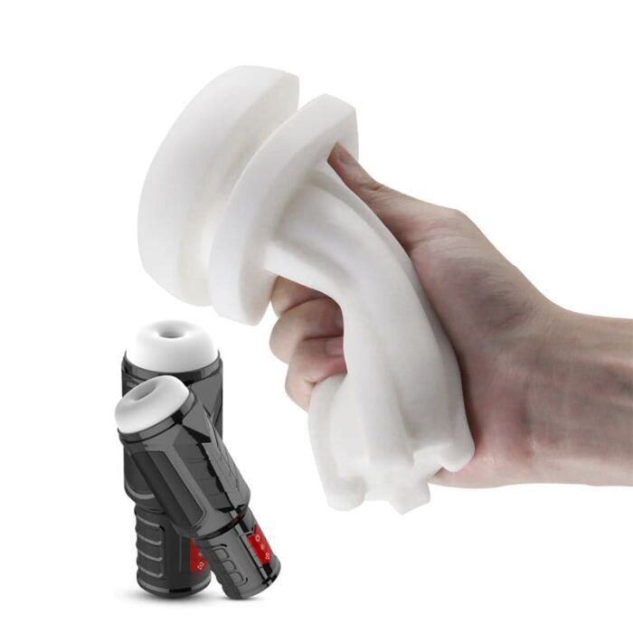 Lovesvibe Fully Automatic Male Masturbator with 10 Thrusting 10 Speeds & 3 Massage Rings Blowjob Male Stroker