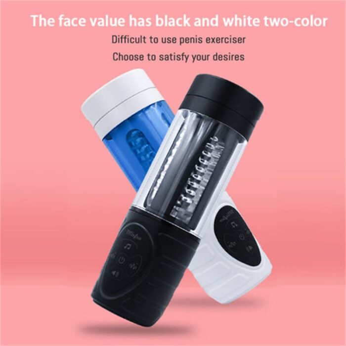 Lovesvibe Fully Automatic Piston Male Masturbator with 7 Thrusting Rotation Modes 3 Language Voice Electric Penis Pump