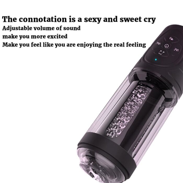 Lovesvibe Fully Automatic Piston Male Masturbator with 7 Thrusting Rotation Modes 3 Language Voice Electric Penis Pump