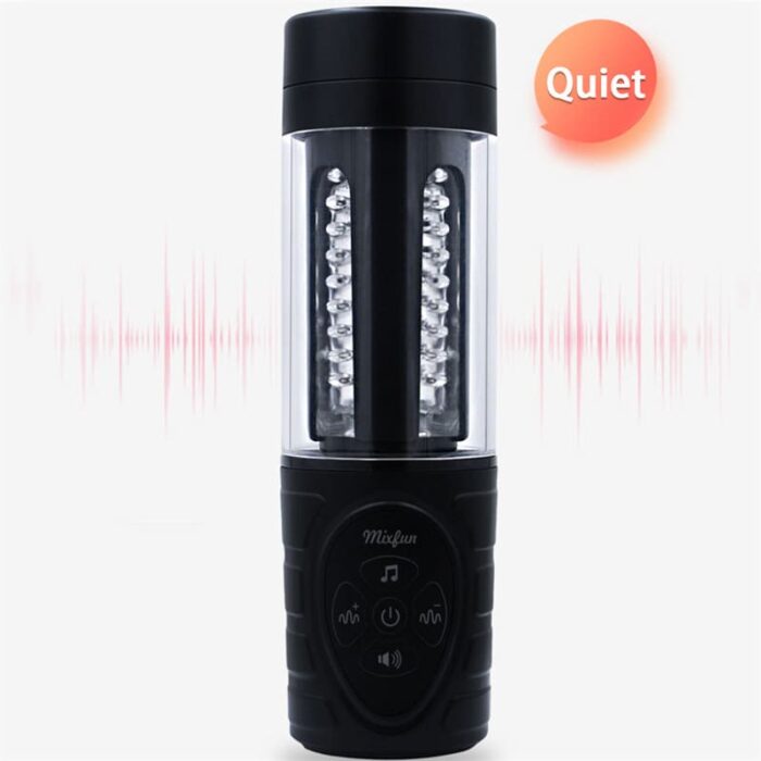 Lovesvibe Fully Automatic Piston Male Masturbator with 7 Thrusting Rotation Modes 3 Language Voice Electric Penis Pump