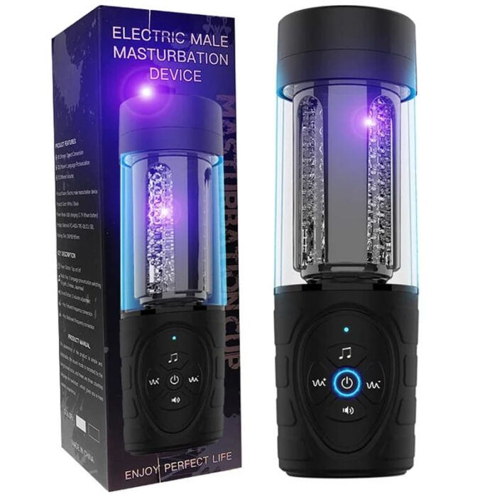 Lovesvibe Fully Automatic Piston Male Masturbator with 7 Thrusting Rotation Modes 3 Language Voice Electric Penis Pump