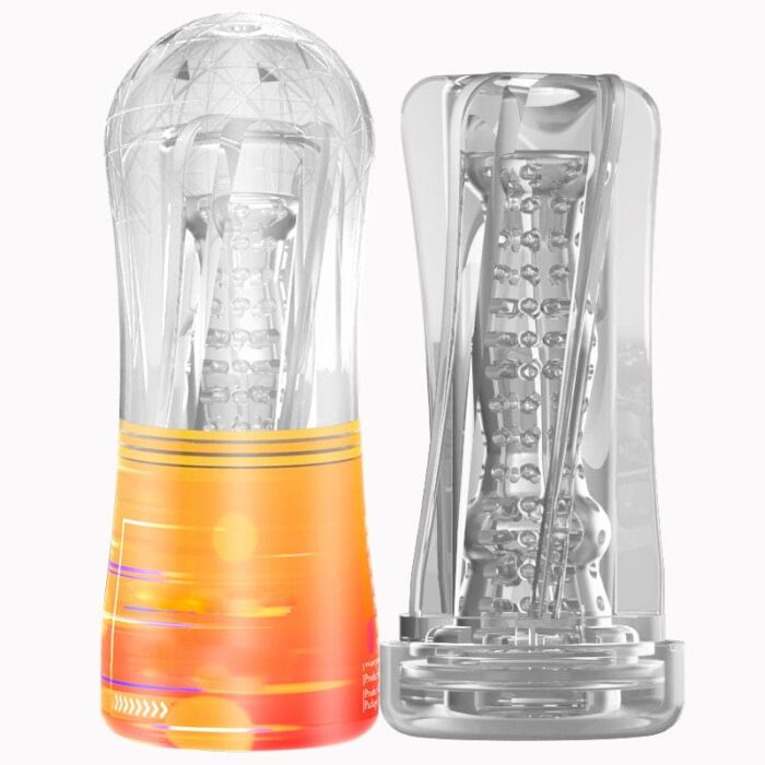Lovesvibe Pocket Pussy Stroker Male Masturbators with Real 3D Textured Thread Air Clamp Manual Blowjob Mens Sex Toy
