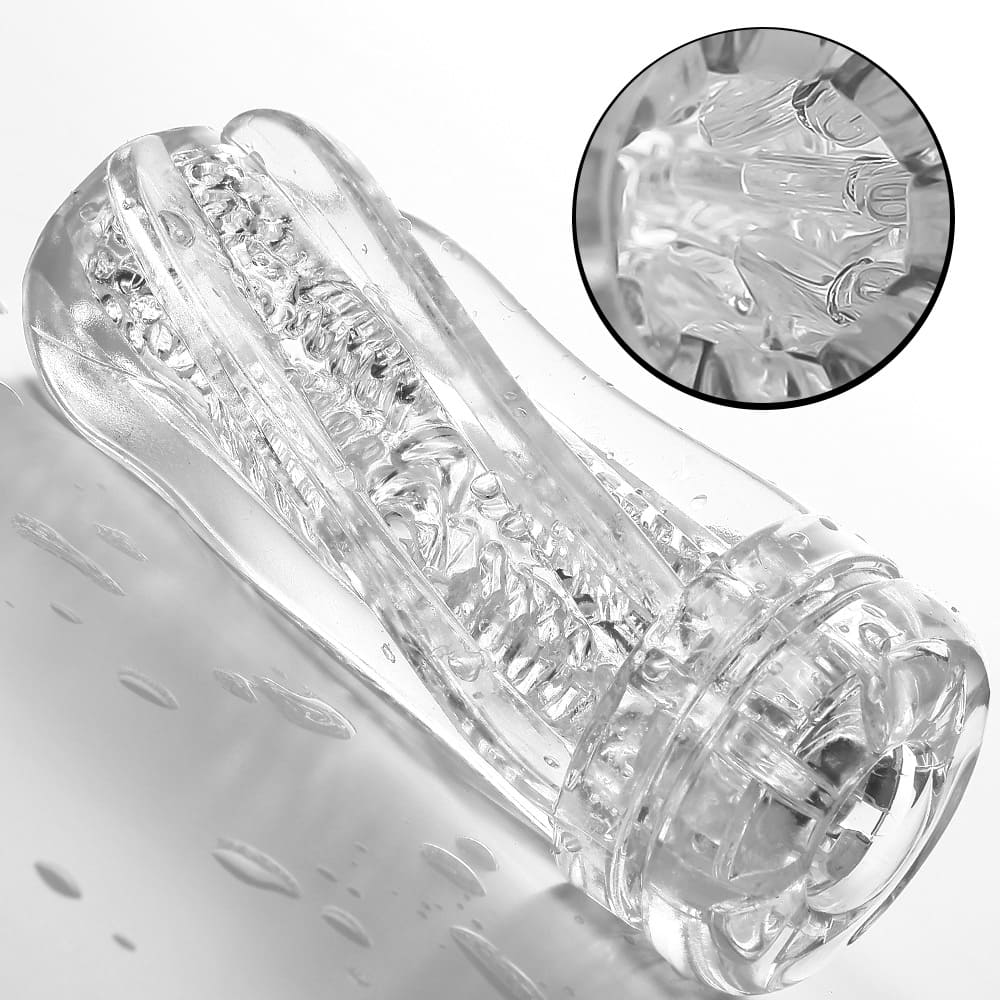 Lovesvibe Pocket Pussy Stroker Male Masturbators with Real 3D Textured Thread Air Clamp Manual Blowjob Mens Sex Toy