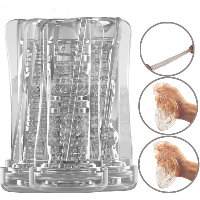 Lovesvibe Pocket Pussy Stroker Male Masturbators with Real 3D Textured Thread Air Clamp Manual Blowjob Mens Sex Toy-3 Lovesvibe Pocket Pussy Stroker Male Masturbators with Real 3D Textured Thread Air Clamp Manual Blowjob Mens Sex Toy