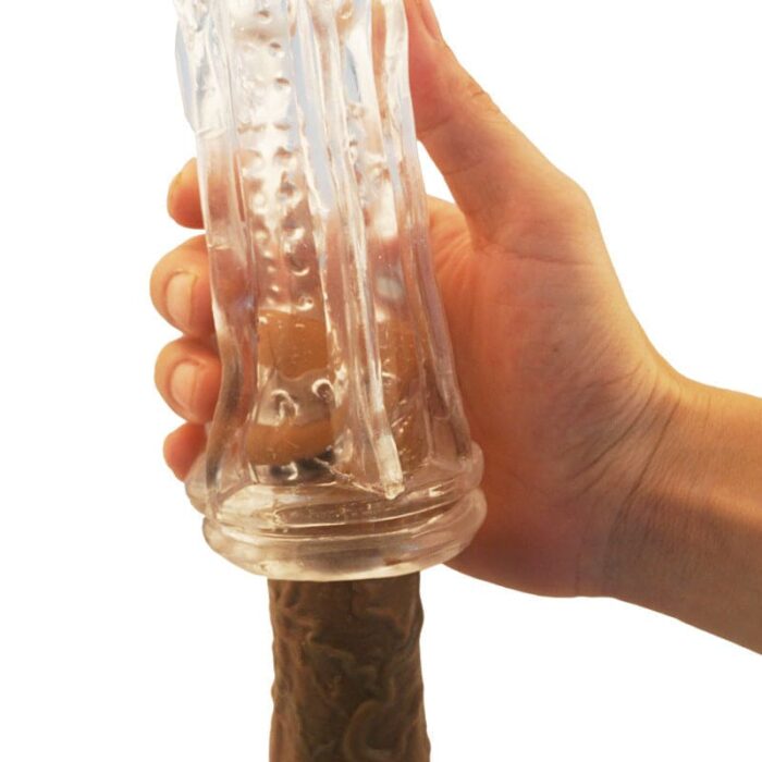 Lovesvibe Pocket Pussy Stroker Male Masturbators with Real 3D Textured Thread Air Clamp Manual Blowjob Mens Sex Toy