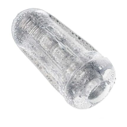 Lovesvibe Transparent Manual Male Masturbator Lifelike Textured Vagina Sucking Pocket Pussy Blowjob Stroker