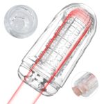 Lovesvibe Transparent Manual Male Masturbator Lifelike Textured Vagina Sucking Pocket Pussy Blowjob Stroker