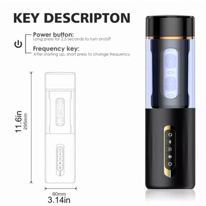 Omysky Automatic Male Masturbator with 6 Thrusting Rotation 5 Speed Modes Smart Voice Male Sex Toys with Suction Base
