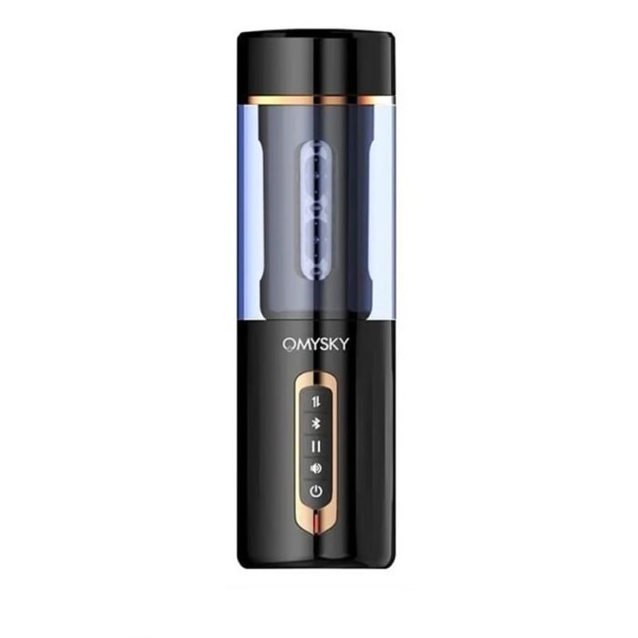 Omysky Automatic Male Masturbator with 6 Thrusting Rotation 5 Speed Modes Smart Voice Male Sex Toys with Suction Base