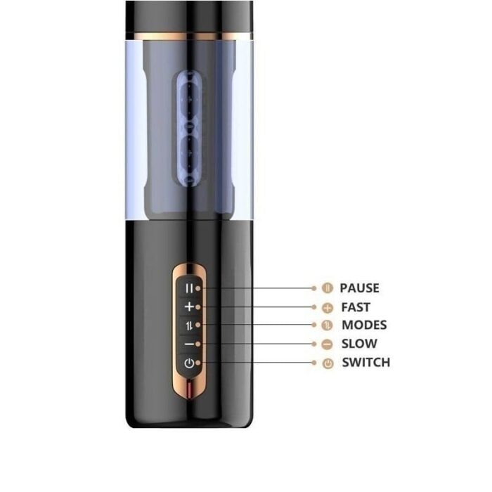 Omysky Automatic Male Masturbator with 6 Thrusting Rotation 5 Speed Modes Smart Voice Male Sex Toys with Suction Base
