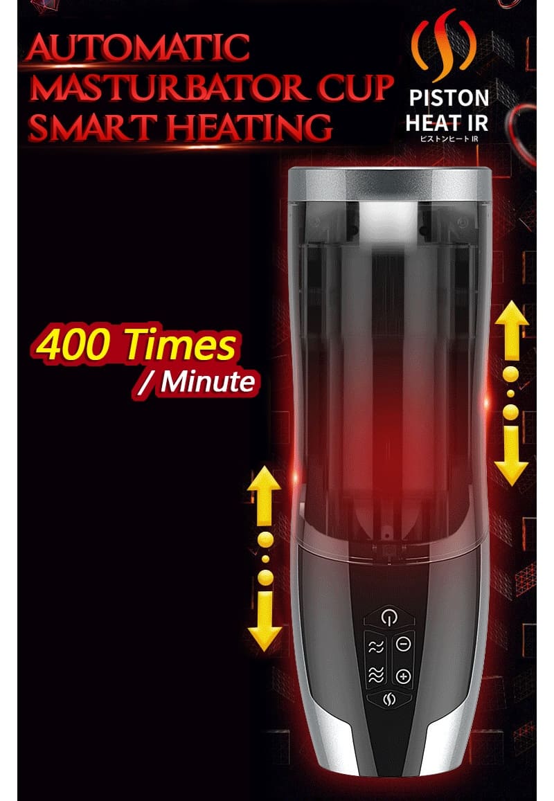 Rends Automatic Male Masturbator with 6 Telescopic Modes Soft TPE Textured Penis Sleeves Voice Heating Male Stroker