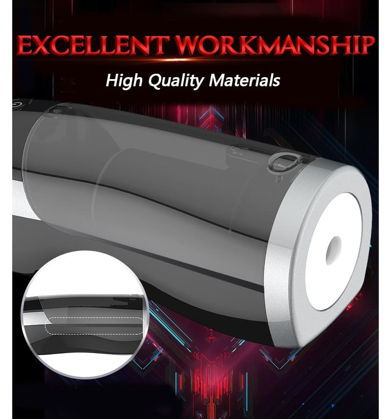 Rends Automatic Male Masturbator with 6 Telescopic Modes Soft TPE Textured Penis Sleeves Voice Heating Male Stroker