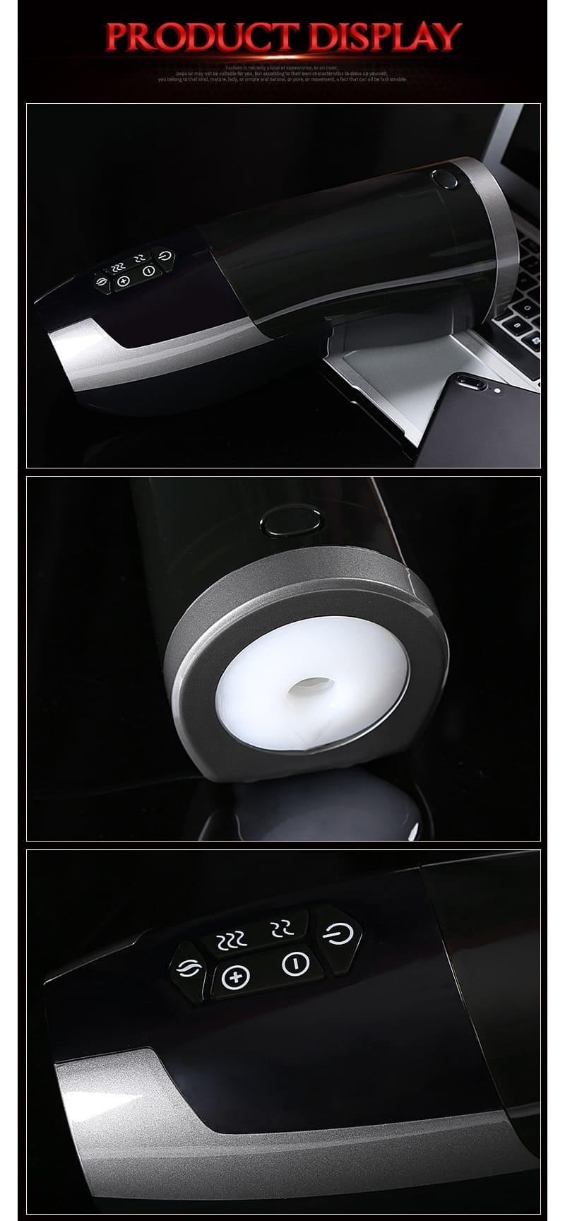 Rends Automatic Male Masturbator with 6 Telescopic Modes Soft TPE Textured Penis Sleeves Voice Heating Male Stroker