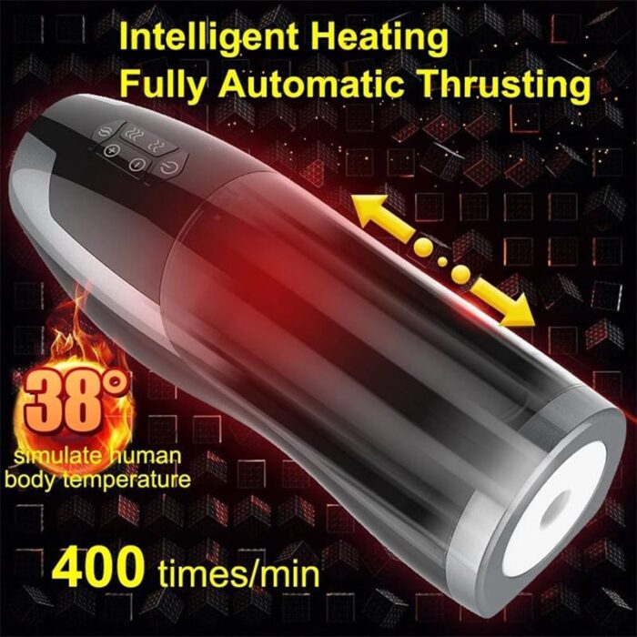 Rends Automatic Male Masturbator with 6 Telescopic Modes Soft TPE Textured Penis Sleeves Voice Heating Male Stroker