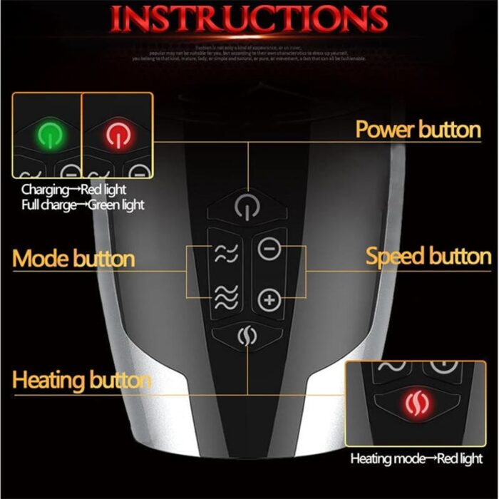 Rends Automatic Male Masturbator with 6 Telescopic Modes Soft TPE Textured Penis Sleeves Voice Heating Male Stroker